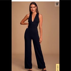 Lulus Black Backless Jumpsuit - S